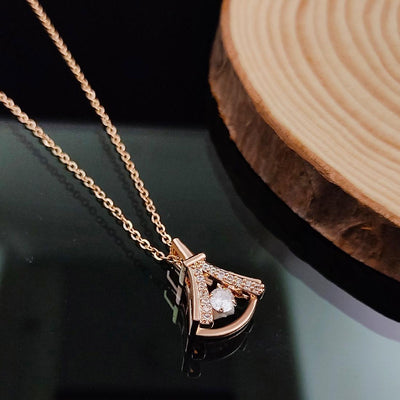 Beautiful American Diamond Pendant With Chain